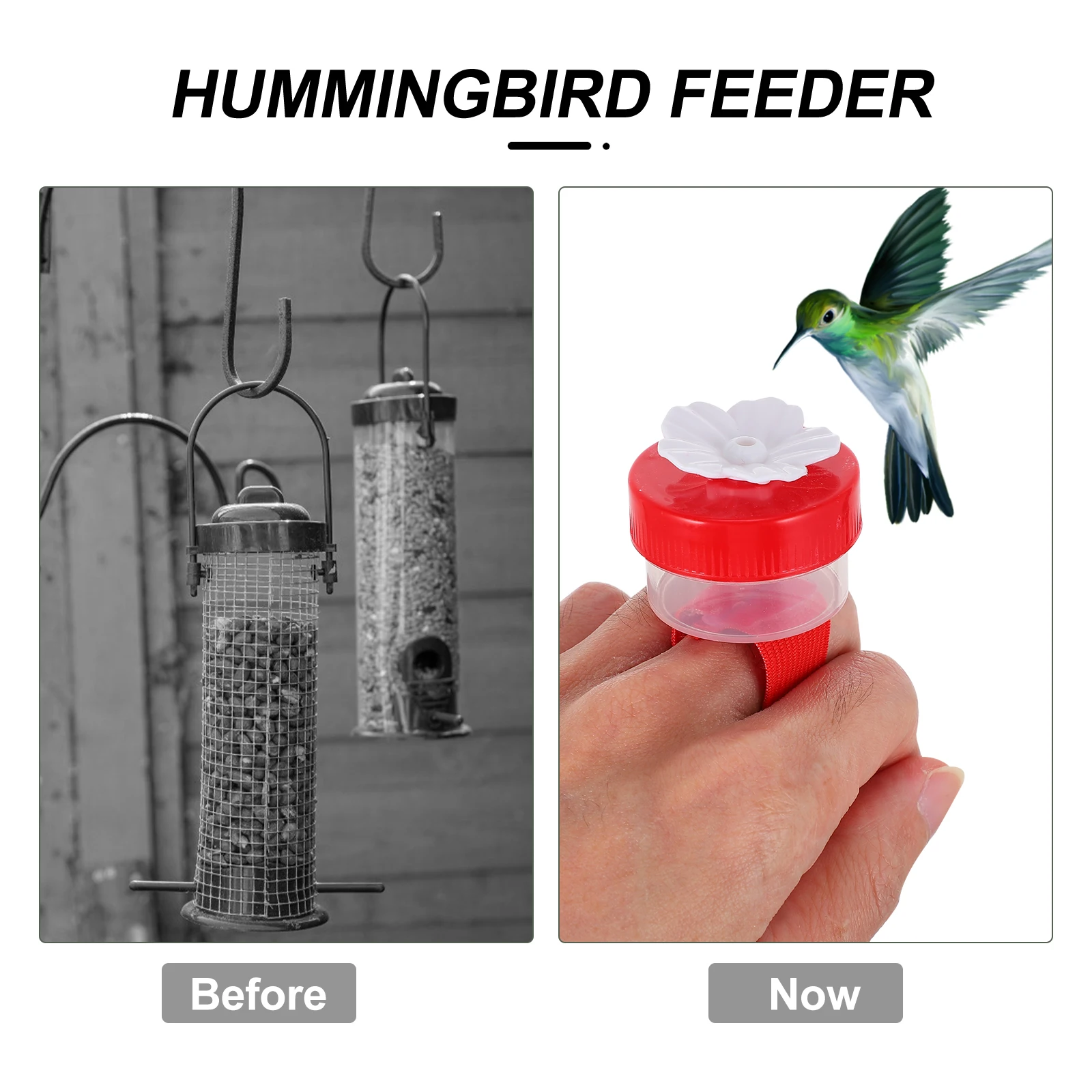 

1pc Hummingbird Replacement Flowers Plastic Flower Feeder Handheld Bird Feeder Supplies Small Plastic Feeders For Hummingbird