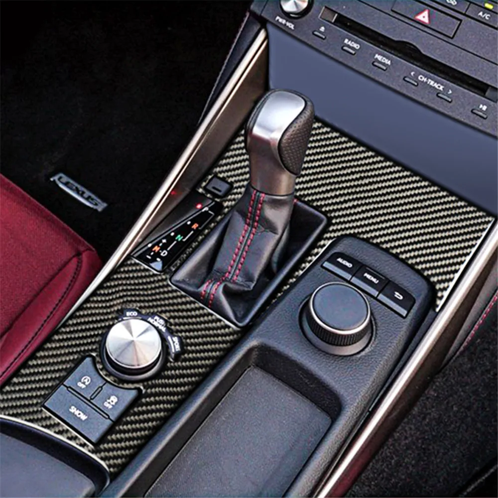 Carbon Fiber Black Styling Stickers Car Interior Accessories For Lexus IS250 NX200 IS350 300H 2013 2014 2015 2016 2017 2018 2019