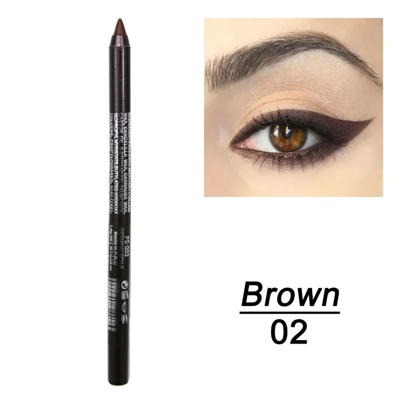 6 Kleuren Langdurige Eyeliner Potlood Waterdicht Pigment Blauw Bruin Zwart Eyeliner Pen Vrouwen Mode Kleur Oogmake-Up Cosmetisch