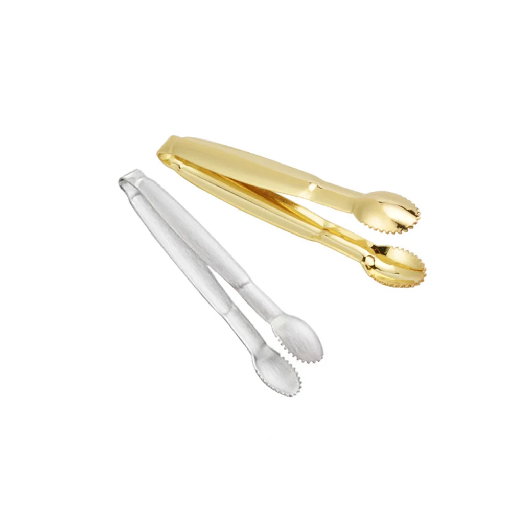 

4pcs Stainless Steel Sugar Cube Mini Serving Tongs For Tea Party Coffee Bar Kitchen Use Silver Food Tongs Buffet Salad Candy