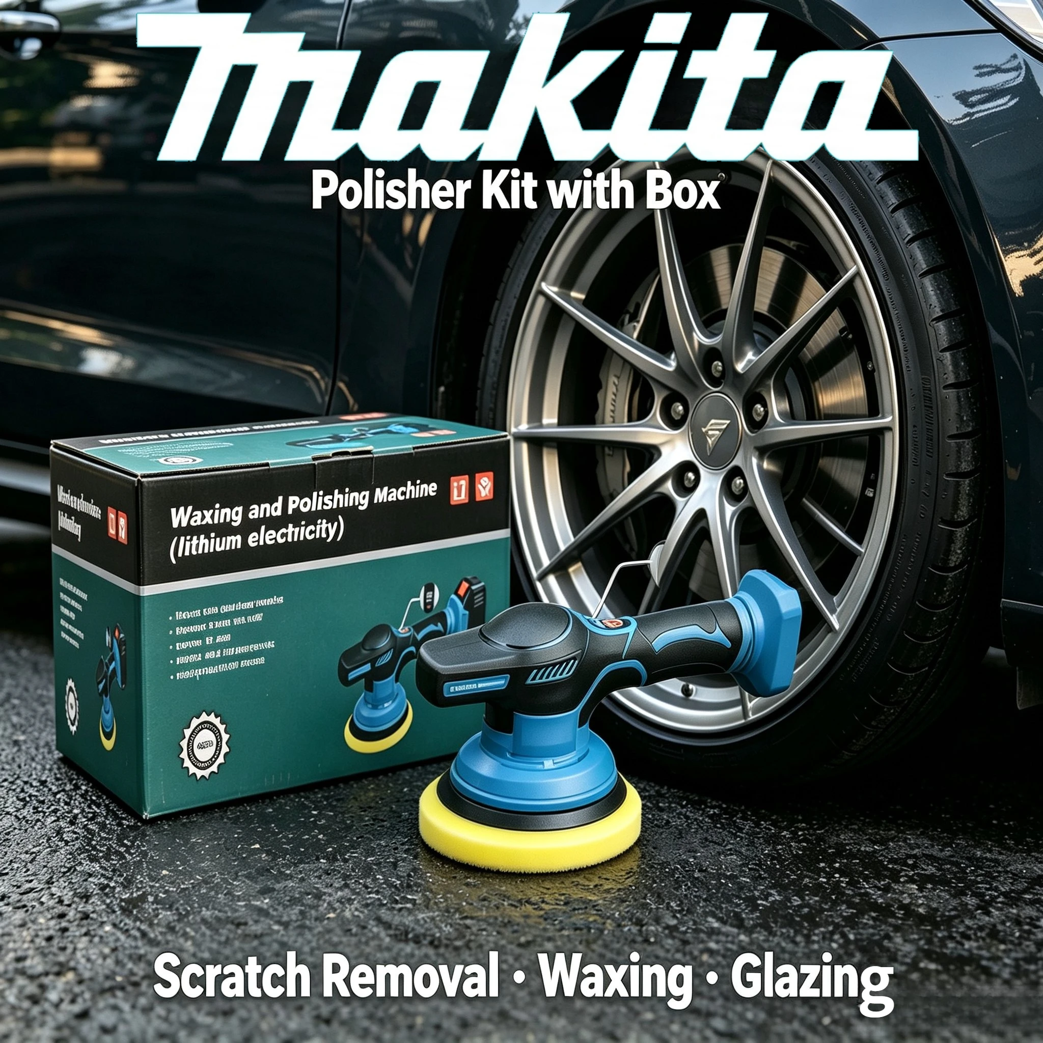 New Makita 8 Gears Digital Display Cordless Car Polisher Electric Polisher Auto Car Waxing Polishing Machine For 18V 20V Battery