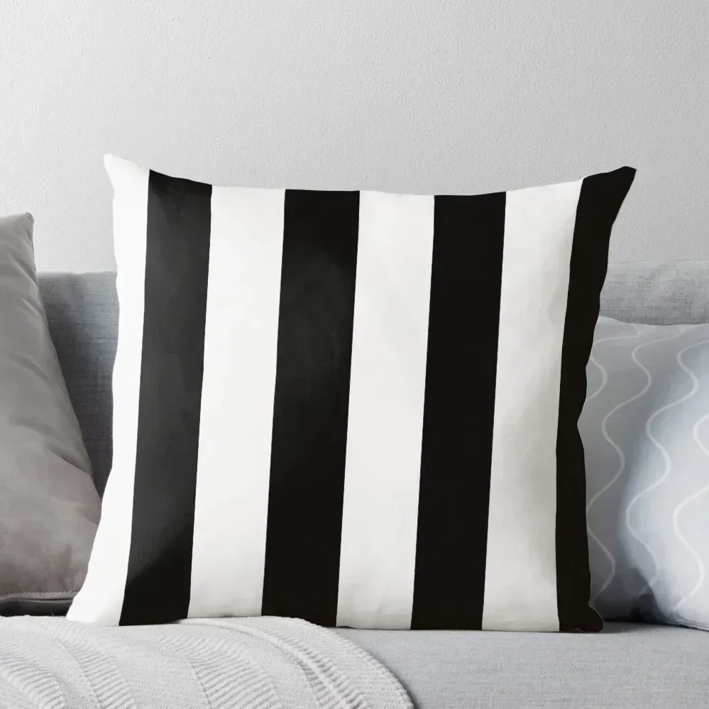 

Black and White Stripes Vertical Large Stripes | Throw Throw Pillow Sofa Cushions Covers Embroidered Cushion Cover pillow