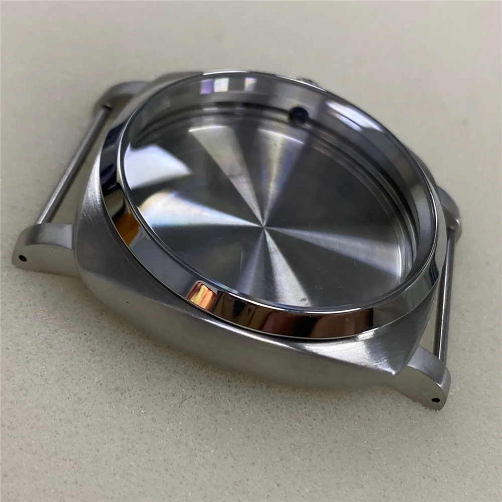 47MM Stainless Steel Watch Case for ETA 6497/6498/ST3620/ST3600  Movement Replacement Brushed Watch Shell