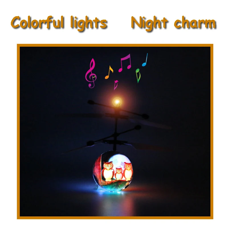 AA84 Infrared Induction Drone Flying Flash LED Lighting Ball Helicopter Child Kid Gesture-Sensing