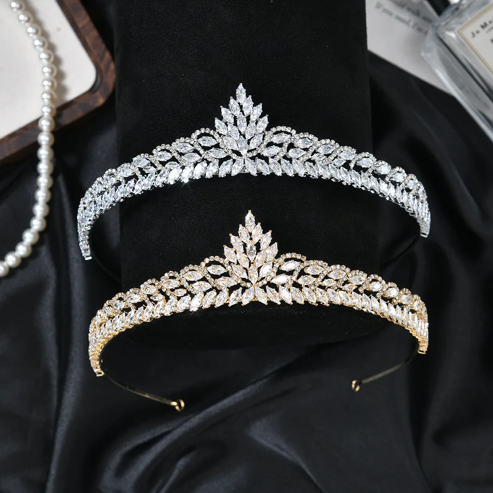 

Bridal Crown Tiara For Wedding Bride Headband Cubic Zirconia Princess Crowns For Women Girl 15 Years Party Prom Diadem Headpiece