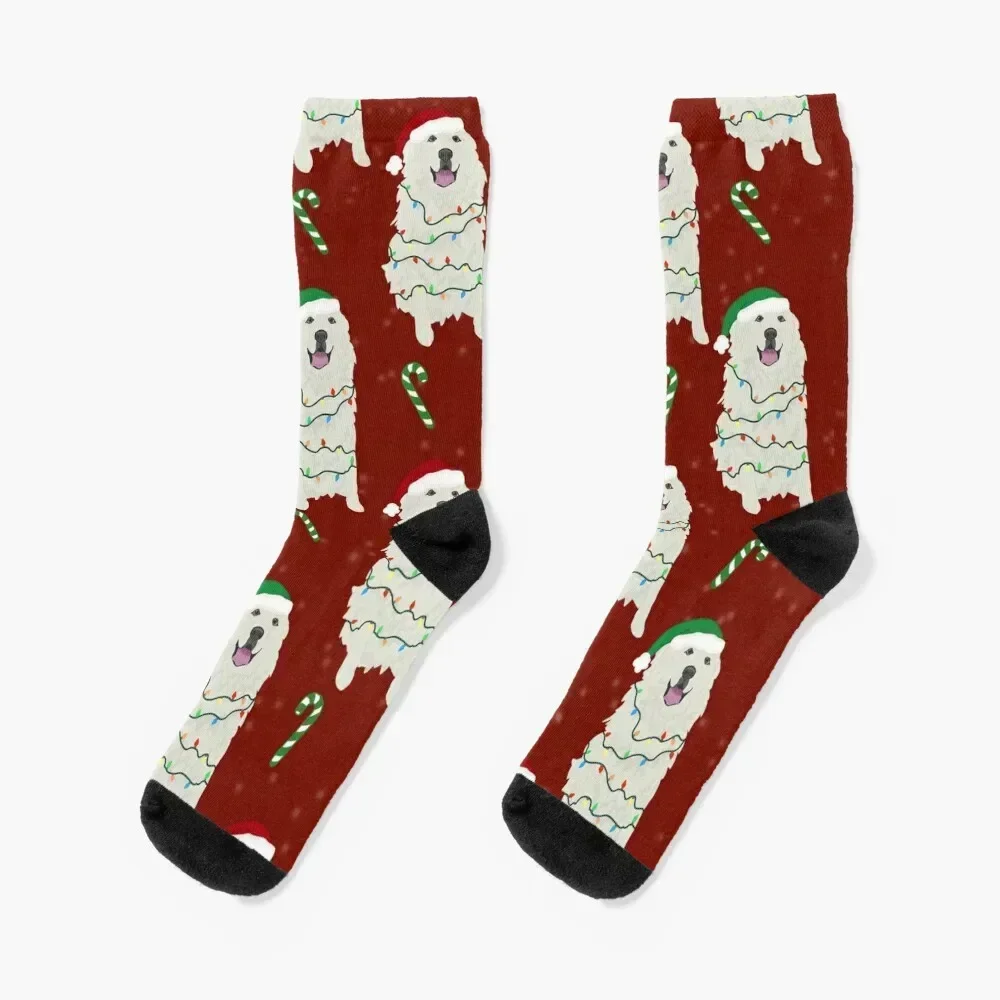 

Christmas Great Pyrenees Pattern Socks Stockings Novelties christmass gift Heating sock Socks Men's Women's