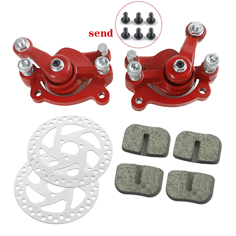 Front Rear Disc Brake Caliper Pads  Disc Rotor For 43cc 47cc 49cc Mini Moto Kids ATV Quad Minimoto Dirt Pocket Bike Gas Scooter