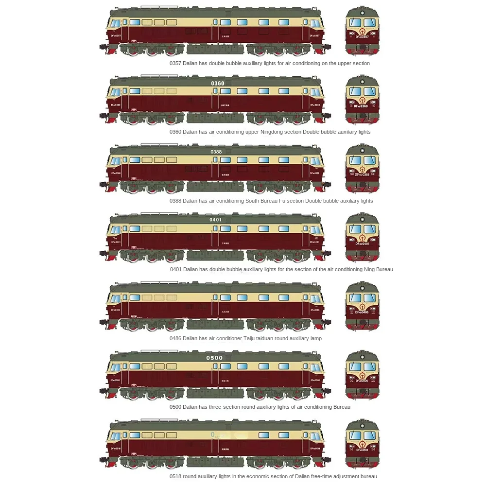 N Scale 1:160 Train Model Dongfeng 4D Diesel Locomotive DF4D Tiger (Touch Version) Train Model Toys, Various Styles Available