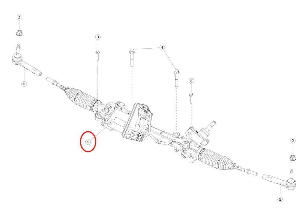 RWD Power Steering Gear Assembly 104483100H for Tesla Model 3 Y