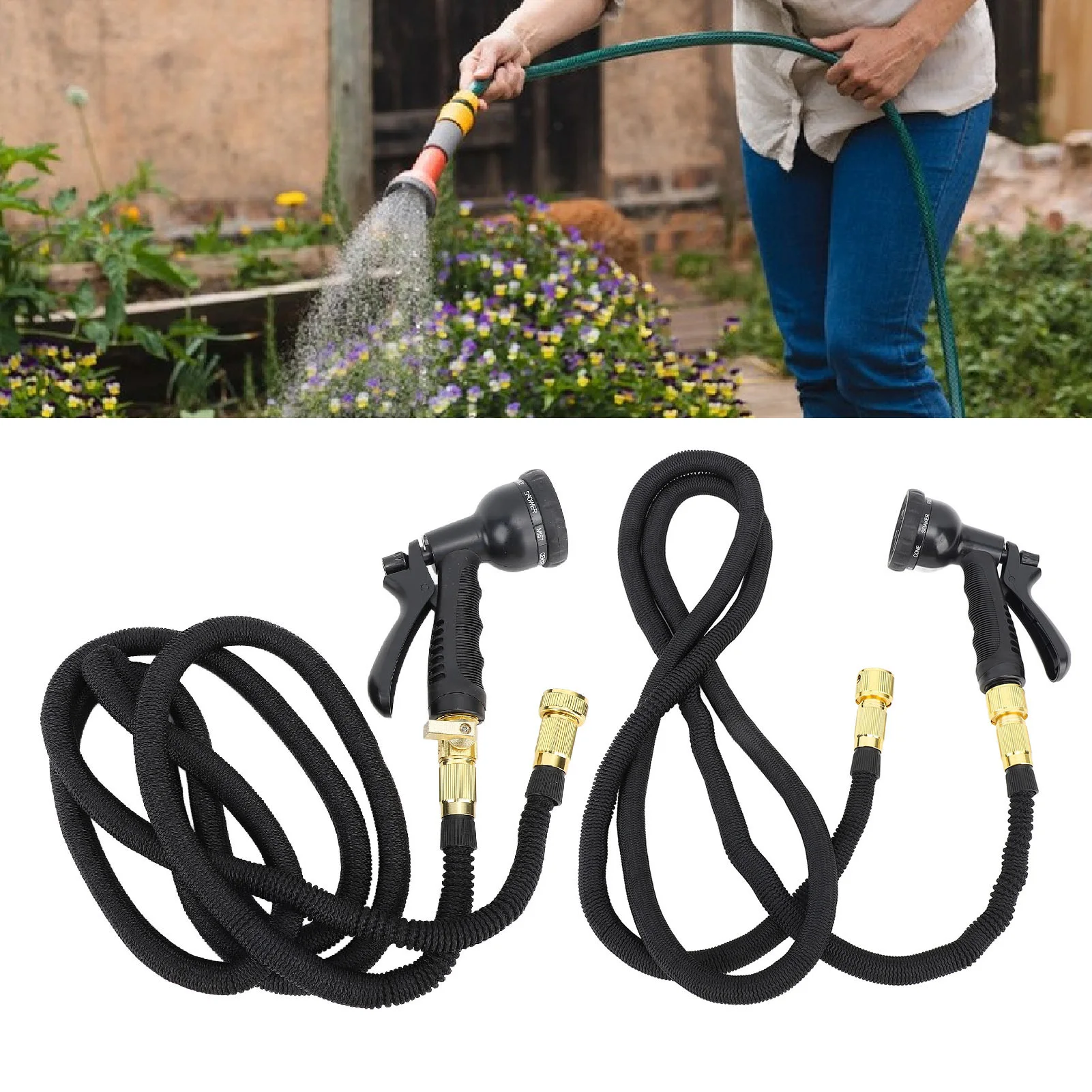 

Garden Watering Hose Adjustable Water Expandable Garden Hose Leakproof Multi Functional 7.5m for Plant Irrigation