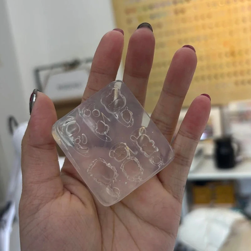 HOT 3D Cartoon Nail Art Mold Decoraties Konijn Beer Ontwerp Diy Siliconen Mode Manicure Mold Decor Accessoires