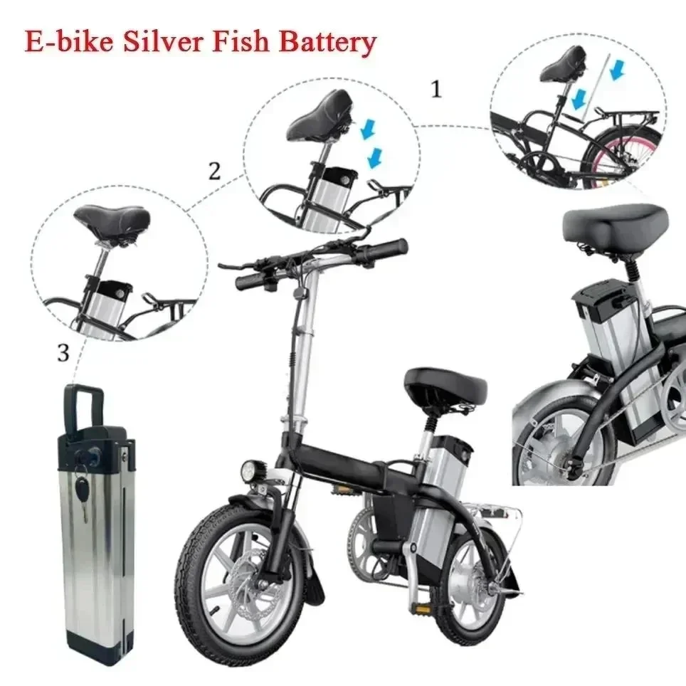 New ultra-low price 18650 52V 100AH Silver Fish Lithium Battery Pack Battery Akku 500W Rechargeable Battery+Charger