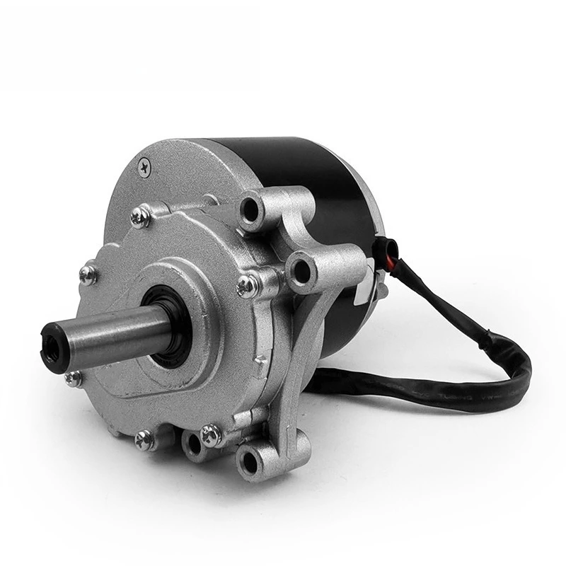 L-Faster 350W Brushed Gear Motor, 120-90RPM Long Shaft Secondary Reduction Gear Motor for Electric Cart
