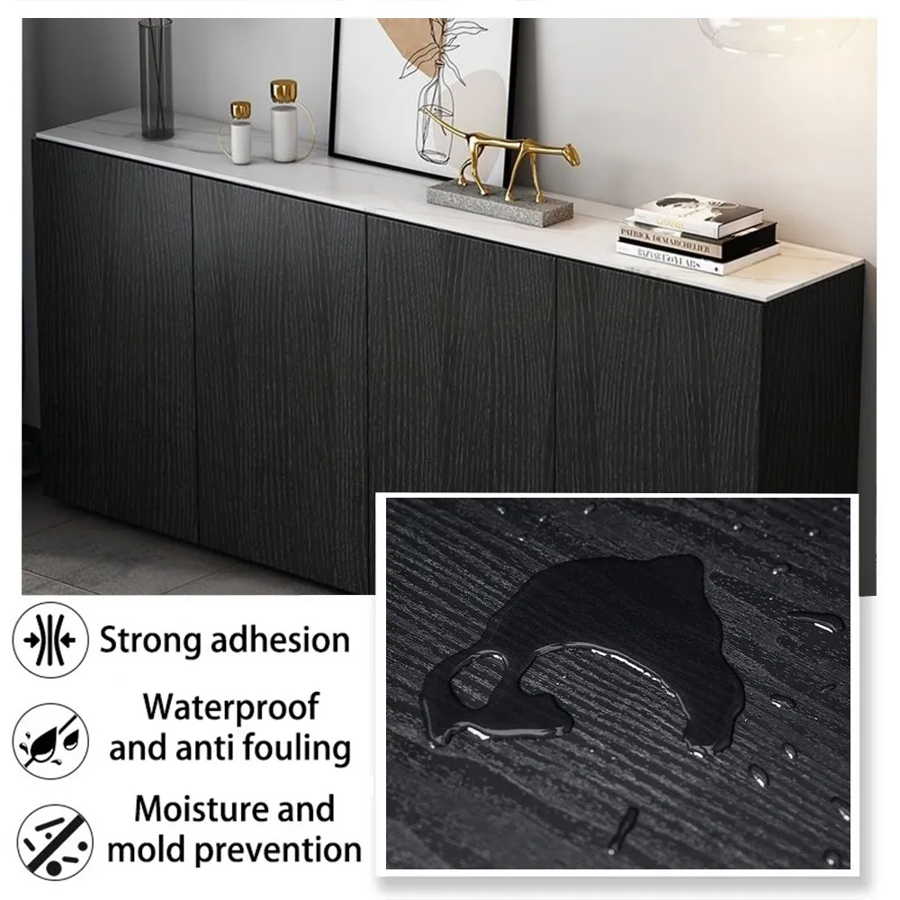 Waterproof Wall Stickers Wardrobe Home Decoration Bedroom Adhesive Wall Wallpaper Furniture Renovation Book Table Painting