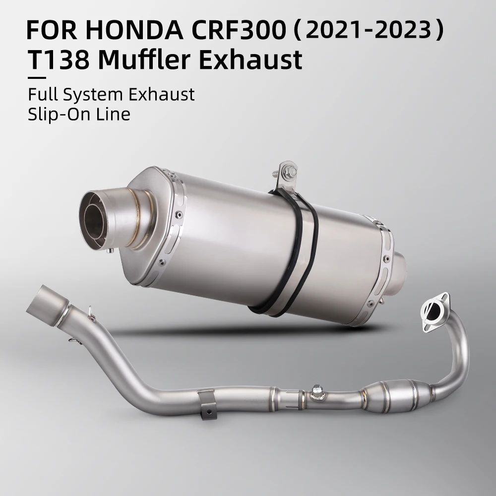 Off-road motorcycle exhaust pipe series For RALLY CRF300 CRF250 CRF150 Full motorcycle exhaust muffler system T138