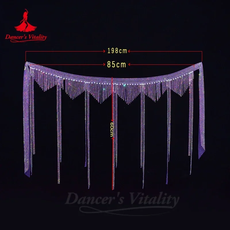 Belly เต้นรําเข็มขัดสําหรับสตรีสามเหลี่ยมพู่เอว Oriental Dance การแข่งขันระดับมืออาชีพอุปกรณ์เสริม