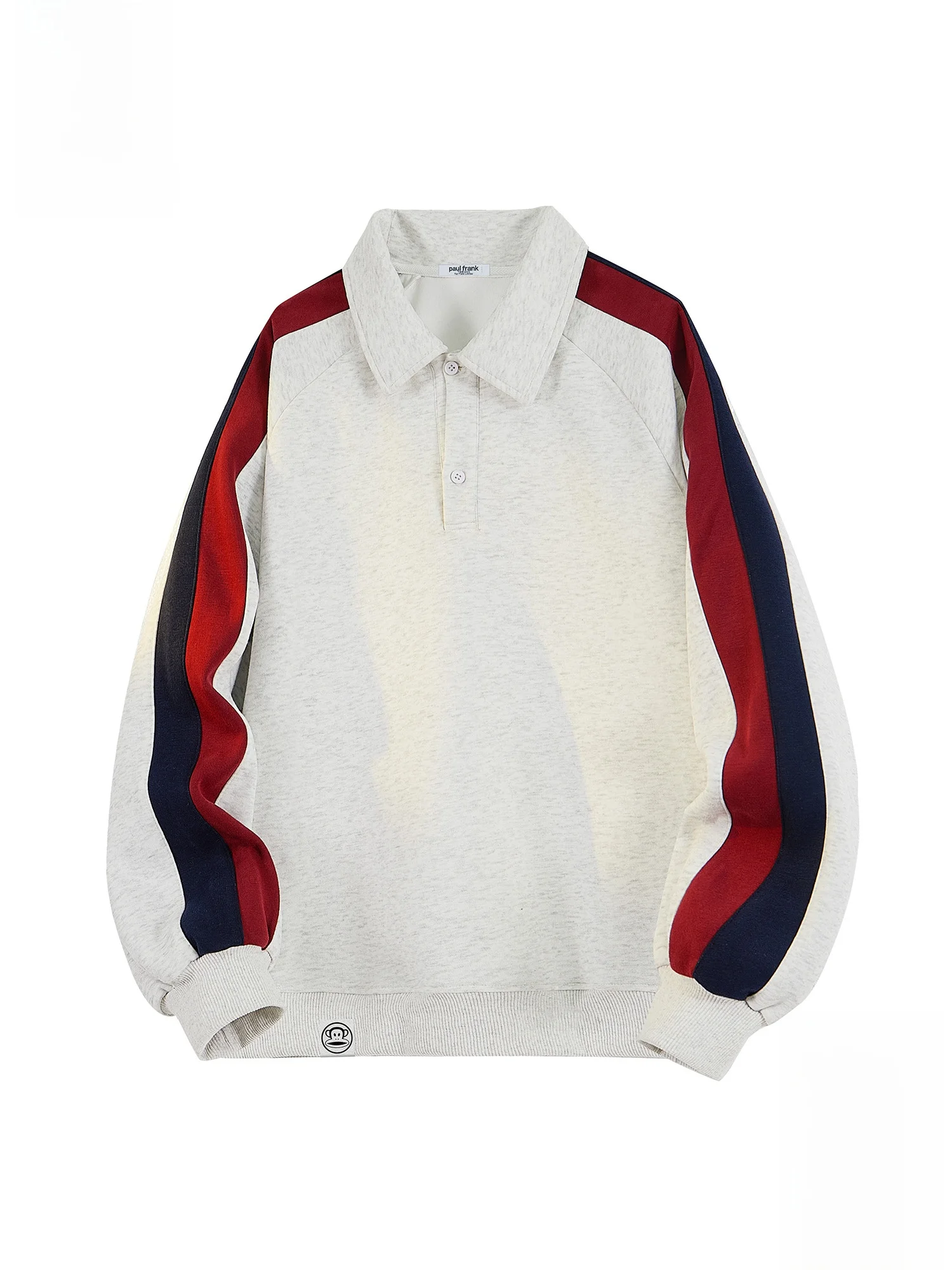 

PaulFrank M Stripe Color Blo Collar Sweatirt Casual Loose Winter Faionable Monkey Face Polyester Cotton Blend irt