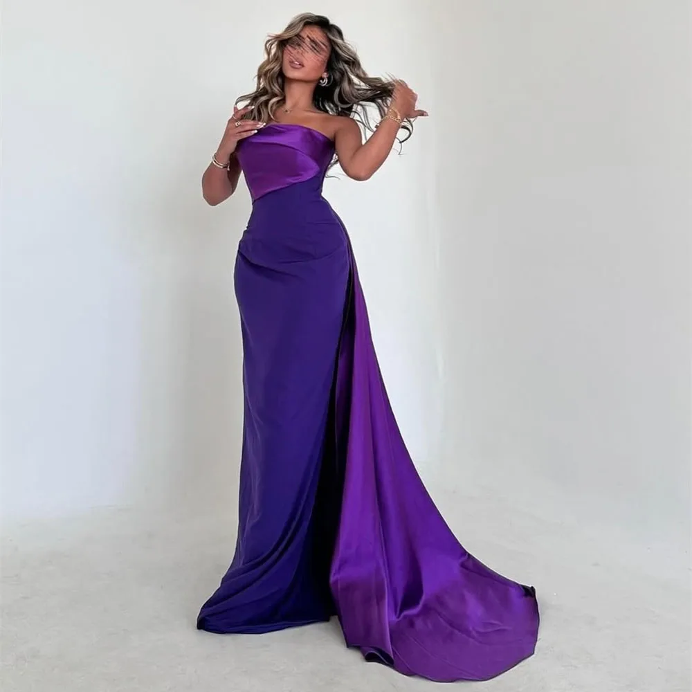 

ROYET Simple Sleeveless Classic Mermaid Sweep Train Evening Dress Floor Length Classic Formal Prom Gown Customized New 2025