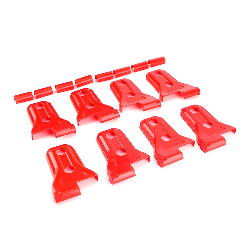 16Pcs/Set Door Hinge Cover Protection Trim for Jeep JL JLU Gladiator JT - Red Practical Car Trunk Guard Accessory