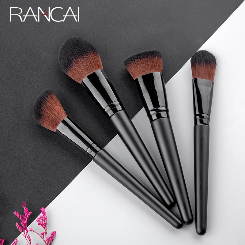4Pcs Makeup Brushes Set Foundation Powder Blush Eyeshadow Sponge Brush Soft Hair Cosmetic Tools Brushes Beauty Kit Tool