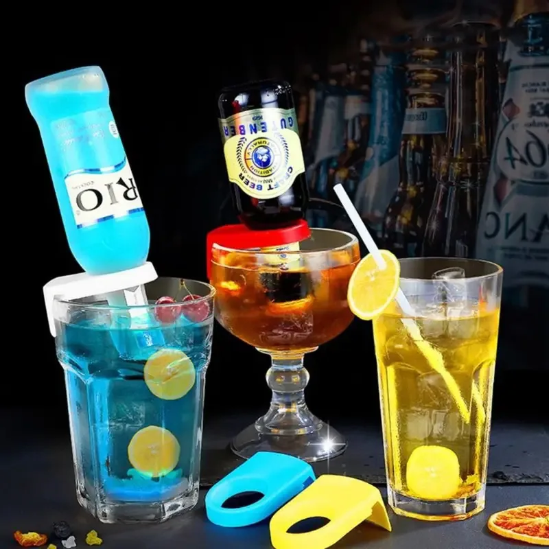 مشبك زجاجة كوكتيل بلاستيكي ملون يمكنك صنعه بنفسك مشروبات كوكتيل مشبك مقلوب مثبت زجاجة بيرة ضرورية للحانات #6