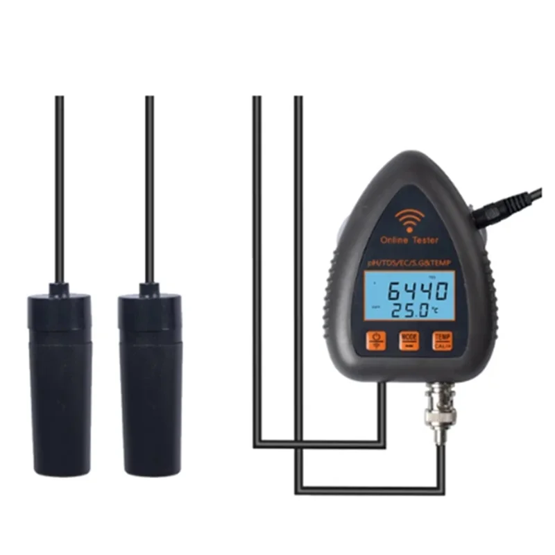 TCES-Tuya Wifi 5In1 เครื่องทดสอบคุณภาพน้ําออนไลน์Monitor TDS EC S.Gความเค็มอุณหภูมิทดสอบเมตรสระว่ายน้ําPH Meter EU Plug