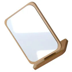 Small Mirror with Stand Tabletop Vanity Office Folding Student Rectangle Desk