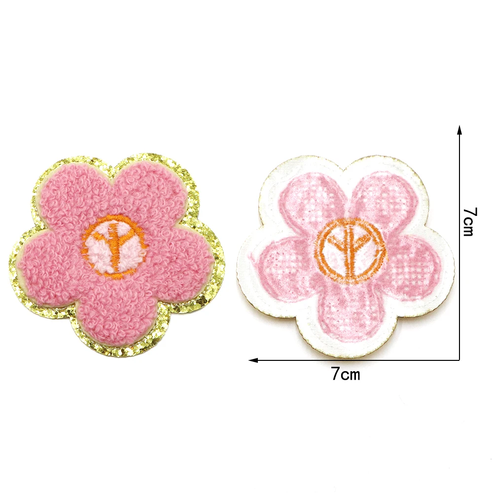 هيبي ريترو الشنيل الحديد على بقع الركبة ، بوهو إصلاح بقع عدة ، مطرزة Accessory بها بنفسك ملحق للملابس على ظهره ، 1 قطعة #5