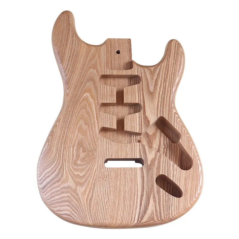 Ash Wood ST Style Guitar Body Unfinished Blank For 3 Single Pickups DIY Electric Guitar Building Modification