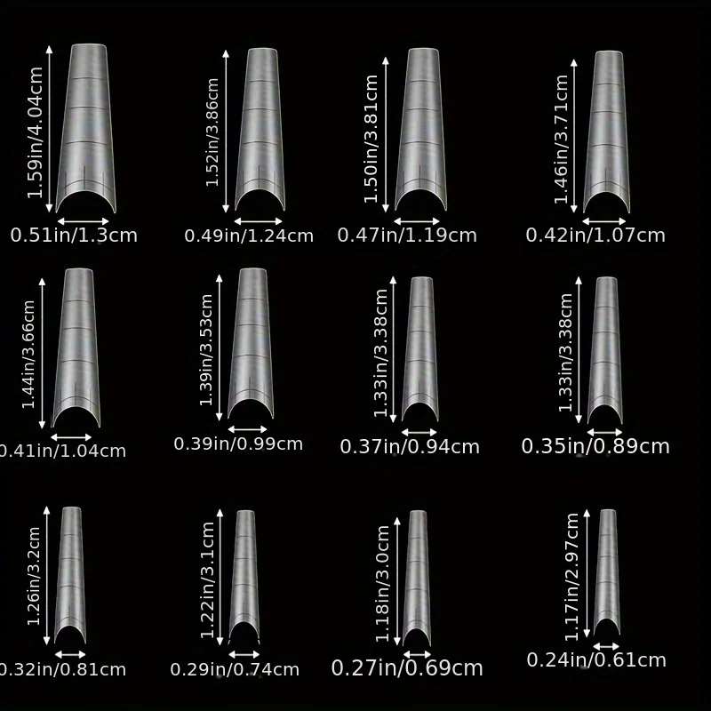 600Pcs Extra Long Coffin Nail Tip Tapered Acrylic Half Cover Nail Tip Fake Matte Nail Tip Soft Gel Pre-Formed Nail Extension Pus