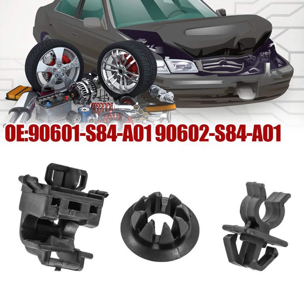 3Pcs Car Hood Rod Holder Opener Stay Grommet Clips Hood Rod Holder Opener Clip Hood Bonnet Rod Prop Support Clip For Honda