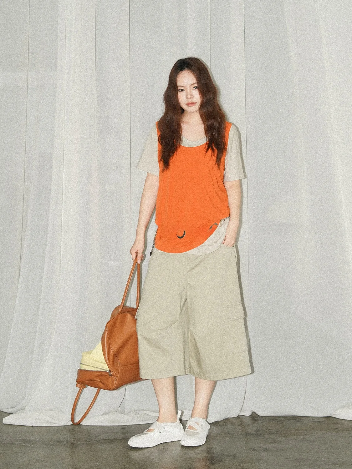 

JINGU 407 2000 Новая однотонная безрукавка с U-образным вырезом для пожилых, универсальная, из смесового хлопка, женская верхняя одежда, весенний сезон