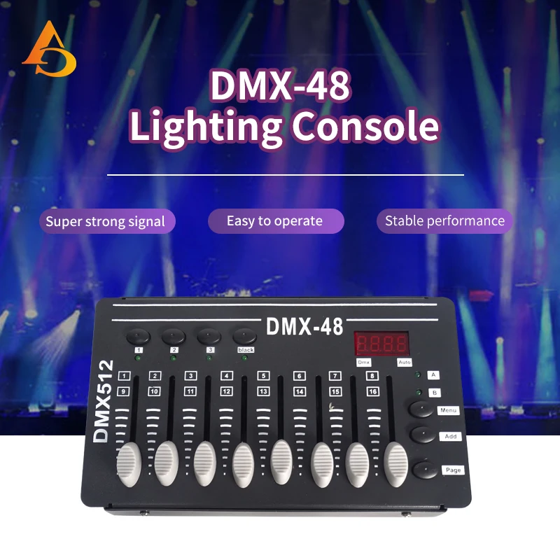 Imagem -02 - Mini Light Controller para Stage Dimming Dmx Controller dj Sounds Luzes de Festa Show Pirotécnico Dmx48