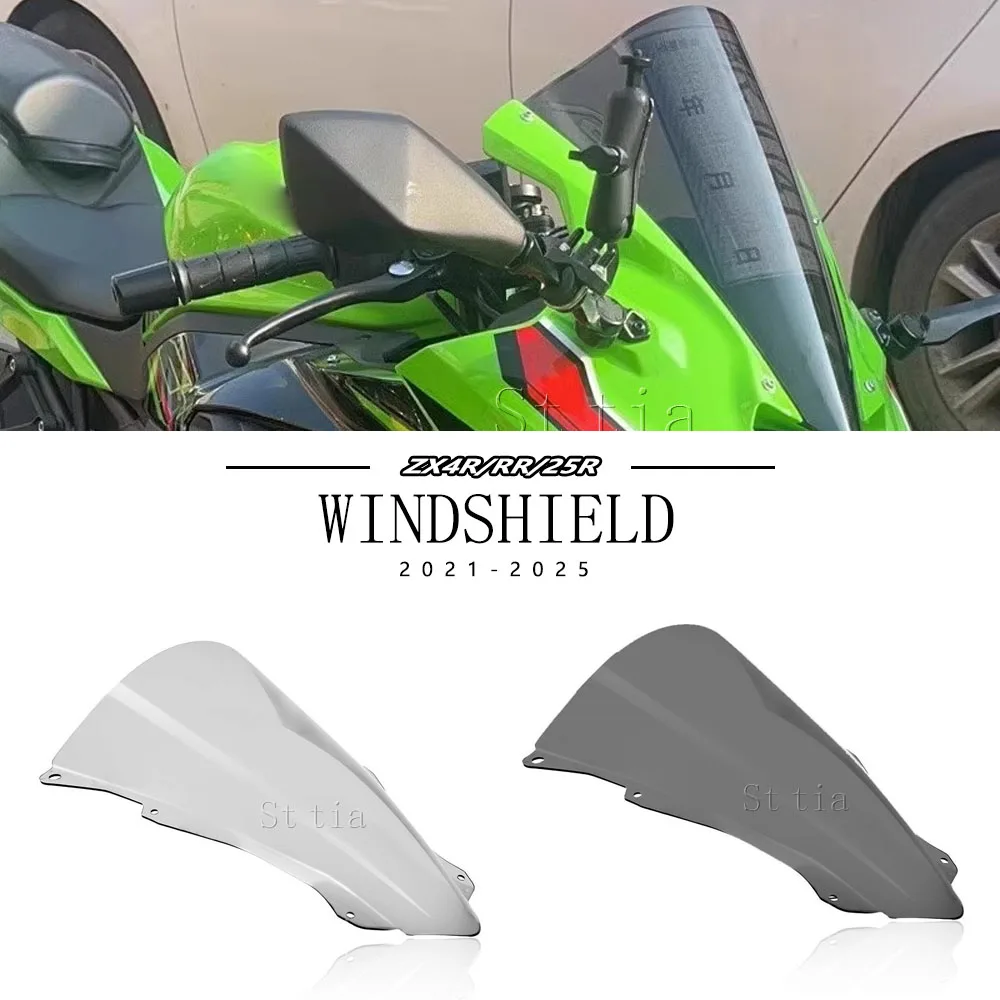 

For Kawasaki Ninja ZX-25R 2021-2024 ZX-4RR ZX4RR ZX-4R ZX4R 2023 2024 2025 Motorcycle Heightening Raised Windshield WindScreen