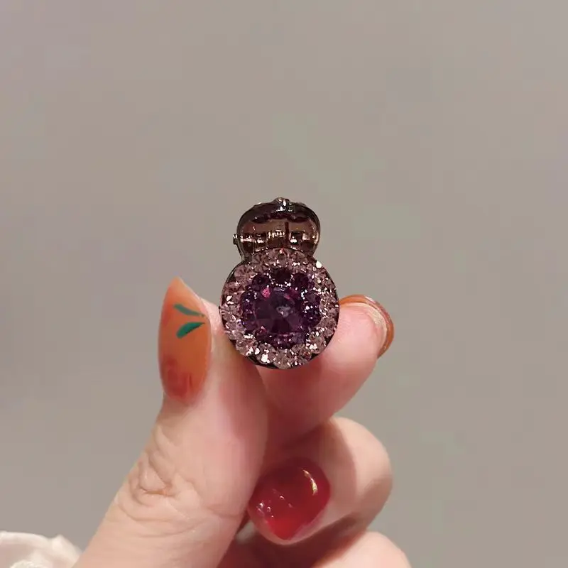 1/2 Stück exquisite Volldiamant-Seitenstange, kleine Haarspange für Frauen, Frontal-Pony-Prinzessin-Haarspange, kleine Hai-Clip