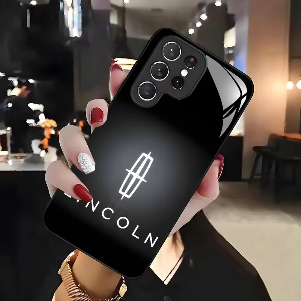 L-LincolnES Luxury Sedan CAR Phone Case For Samsung S26 S25 S24 S23 S22 S21 S20 Plus Ultra Note20 Glass Magnetic Case