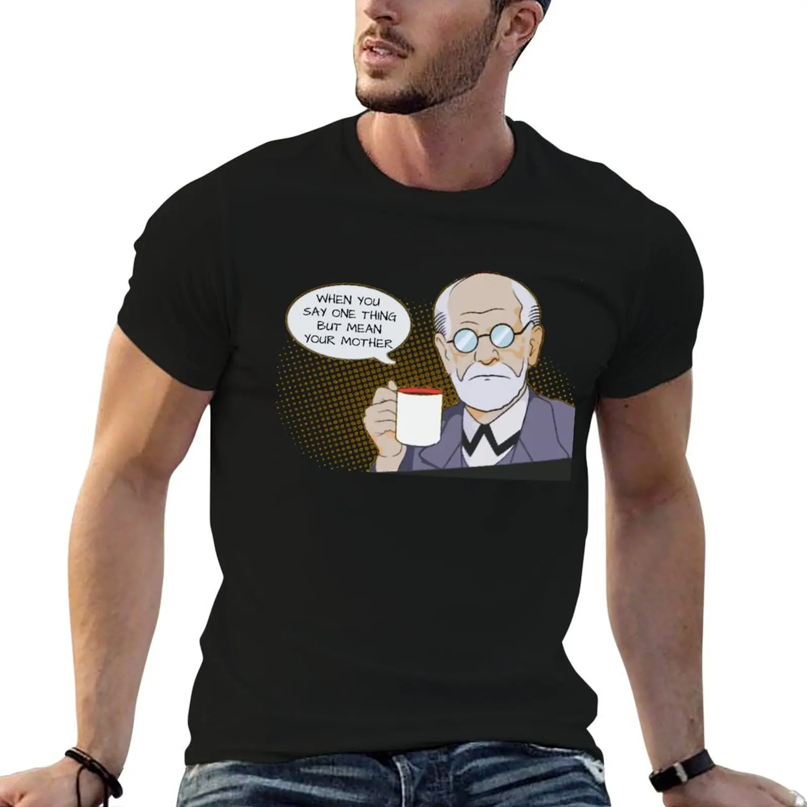 Freud - Psychology Design T-Shirt Work Wear Simple Tee Shirt