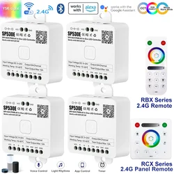 ALL-in-1 Wifi BT RF SP530E SPI + 5CH PWM Led kontroler zestawy Dim/CCT/RGB/RGBCCT 2.4G pilot dotykowy Panel dla Alexa Google