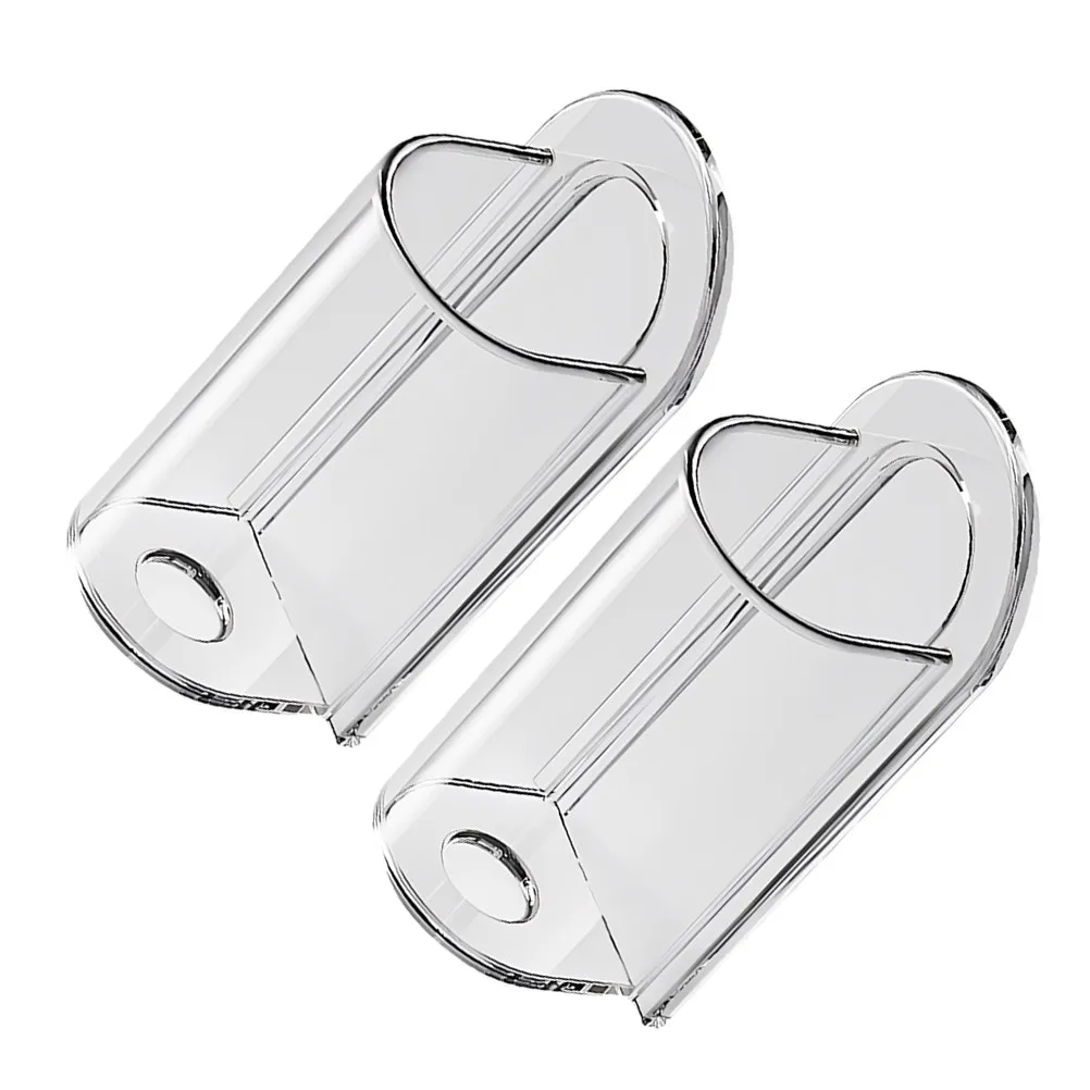 Wall Mount Toothbrush Holder for Electric Toothbrushes, 2 pcs, No-Tool Installation, Smooth Rounded Design