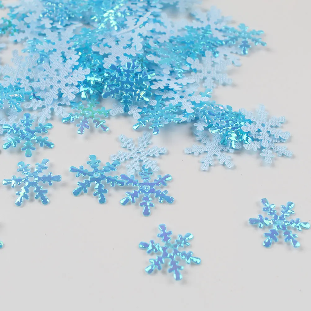 

2 Packs naments Plastic Snowflakes for Snowflake Decorations Christmas New Year Colored Fake Snowflakes Blue