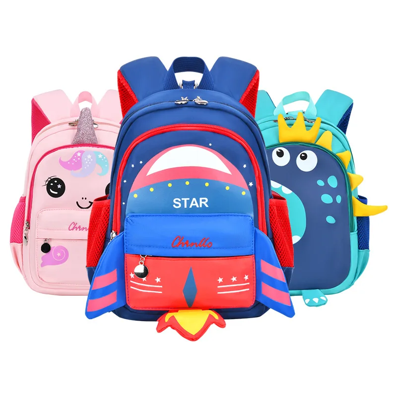 

Fashion Cartoon Rocket Students Backpacks for Boys Kindergarten Children School Bags Girls Rabbit Nylon Primary Pupil Bookbag