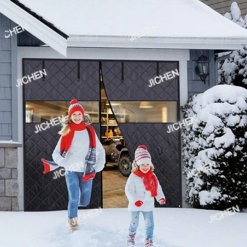 

Зимняя новая утепленная магнитная штора для окна гаража RJC, не требующая перфорации, черная, для защиты от холода и сохранения тепла.