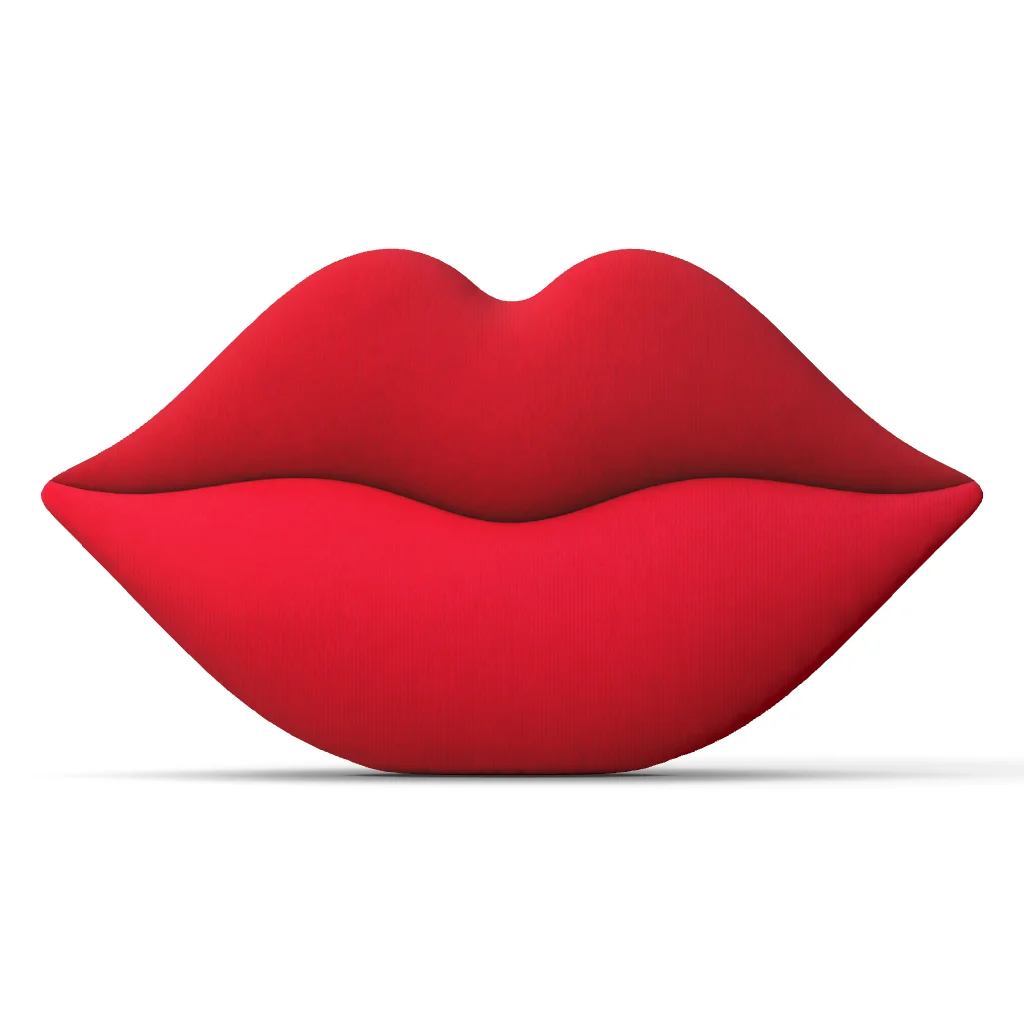 Red Lips Shaped Plush Pillow Kiss Cushion Decorative Throw Pillow for Sofa Bedroom Valentine Gift Home Decor Romantic Accent