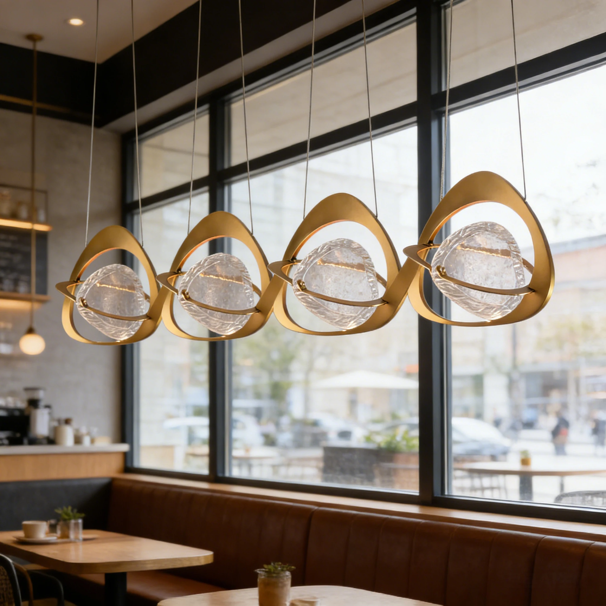 REVEN Modern Nordic Luster Pendant Light Dimmable 3-Color Chandelier Crystal Hardware Gold for Living Dining Room decoration