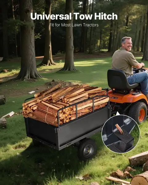 รถเข็นทิ้งเหล็ก VEVOR 17 คิว Ft 600LB สําหรับรถพ่วง ATV/UTV พ่วงหลังงานหนัก