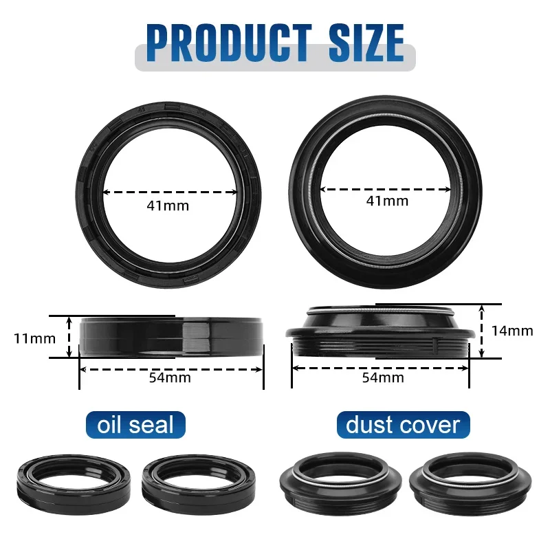 41 54 41*54*11 Motorcycle Front Fork Dust Seal Oil Seal For Kawasaki Z750 Z750R Z800 ER6F ER6N KLR650 VN800 Drifter 800 VN800A