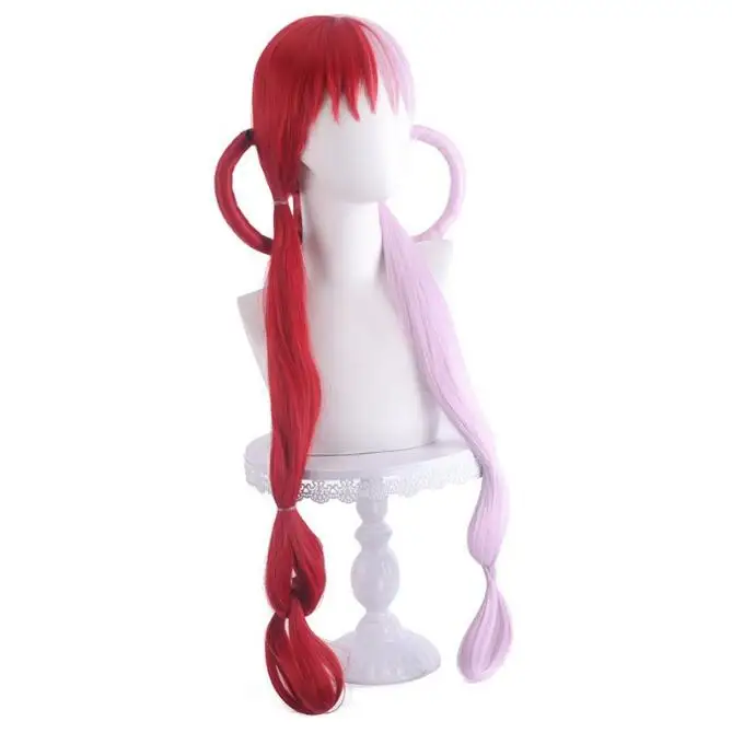 Anime Uta Cosplay Wig Uta Red Songstress UTA Wig Cosplay Long Pink Red Women Heat Resistant Hair Halloween Party Wigs + Wig Cap