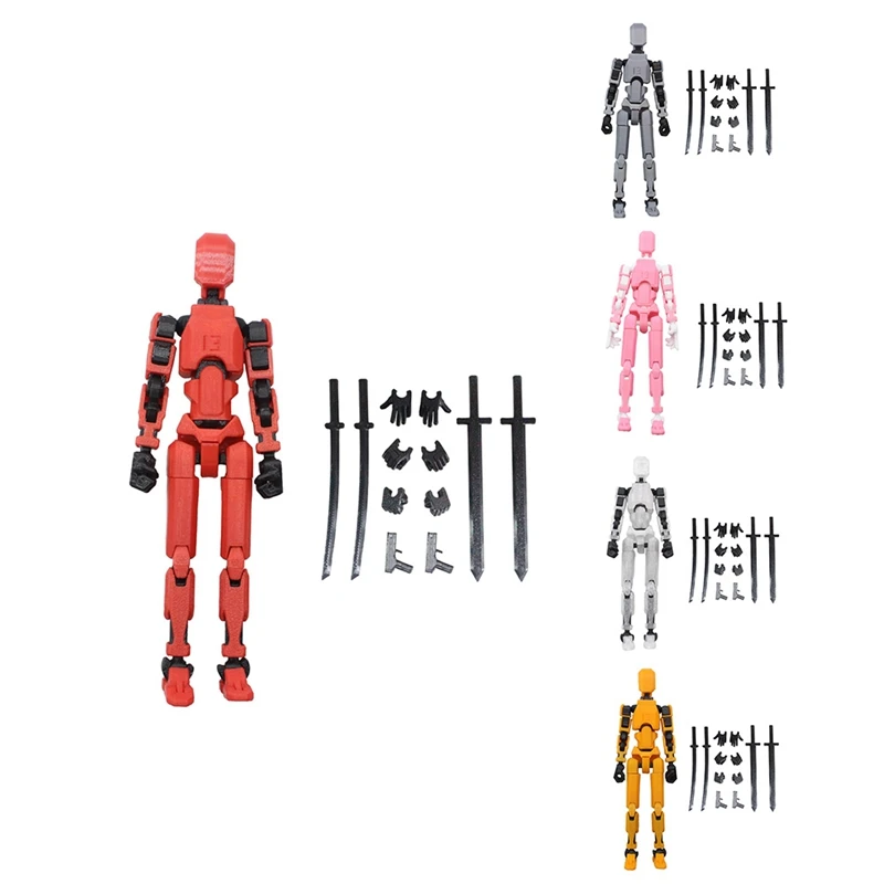 Multi Jointed Movable Robot 3D Printed Mannequin Toyslucky PVC Model Lucky 13 Full Body Activity Robot Action Figures