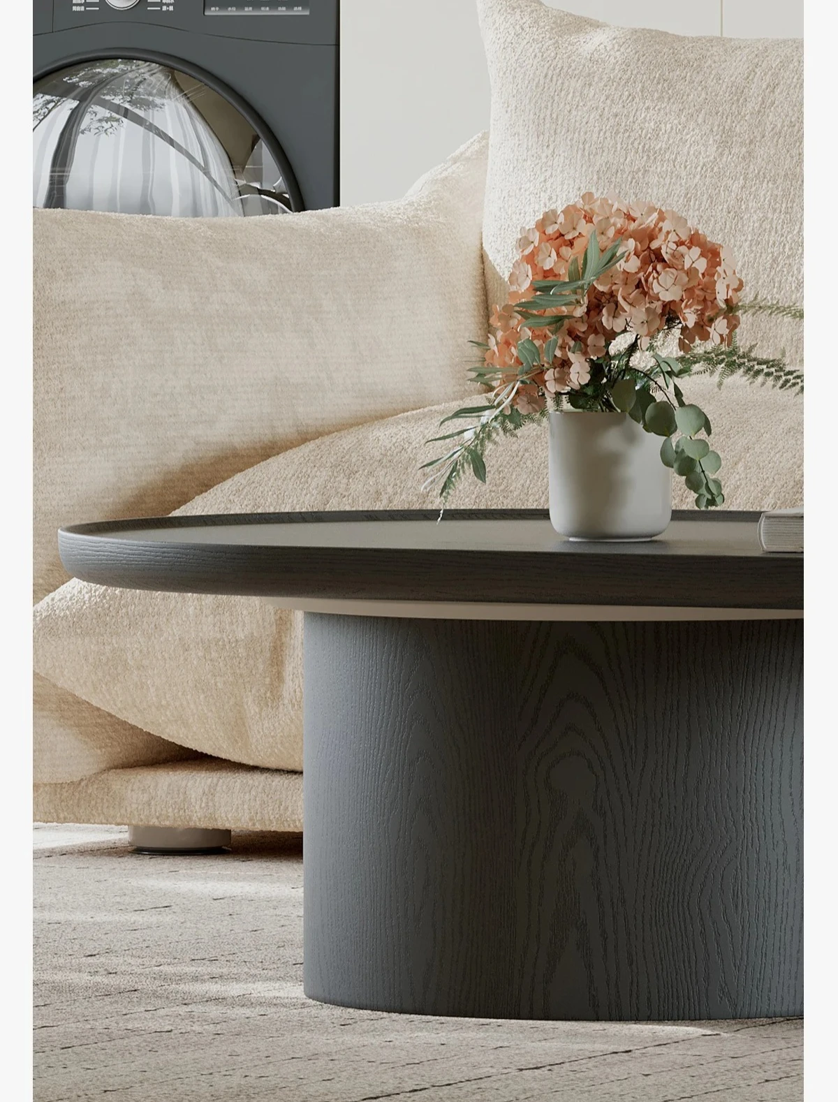 Table basse ovale salon maison moderne simple table basse table à manger intégrée