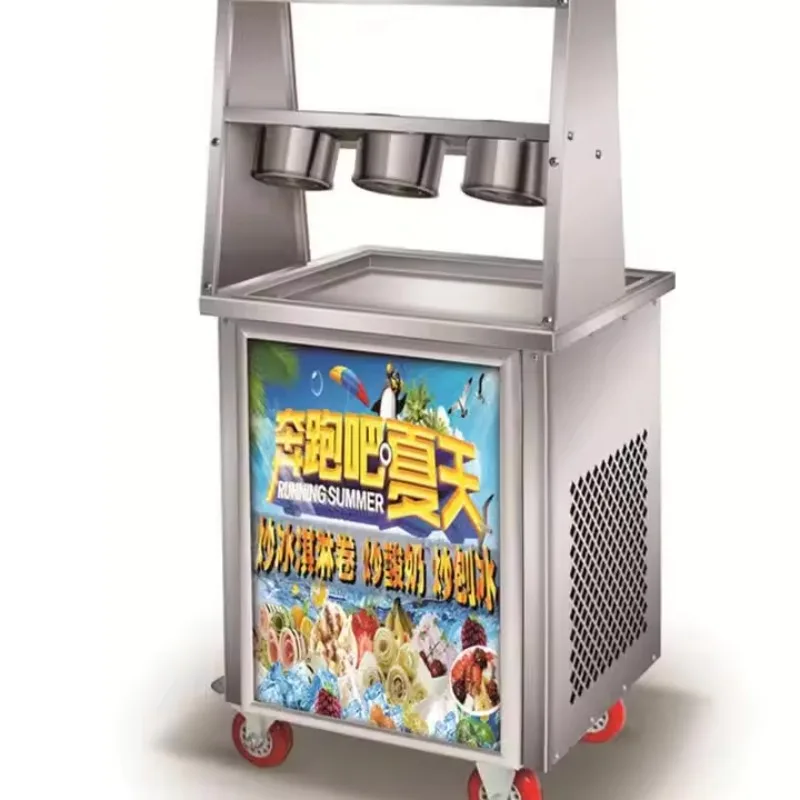 

Commercial single pot thick cut and stir fried yogurt machine
